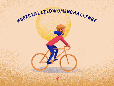 Specialized Women Challenge 3/3 bicycle bicycles bike bikes book cycling cyclist editorial editorial illustration happy illustration noise shapes specialized texture woman women
