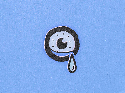 Missing you 36days q 36daysoftype cry crying eye gig poster illustration noise paper poster retro sad sad song sticker tear texture vintage