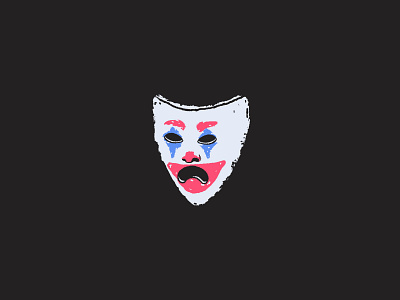 Mood Swing - Inktober 2019 #9 brand branding illustration clown ink inktober inktober2019 joker mask mood mood swing sticker swing texture theater vintage