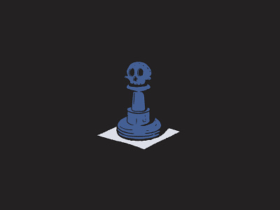 Behavioral pattern - Inktober 2019 #10 brand branding illustration chess ink inktober inktober2019 merch pawn skull sticker vintage