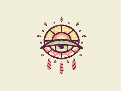 Sunset Eye band branding branding illustration eye good vibe illustration merch retro sun sunrise sunset vintage