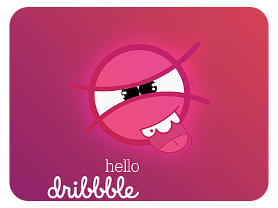 Debut - Hello Dribbble clean debut design flat illustration logo minimal