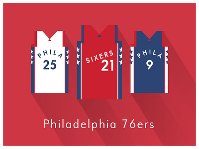 NBA Fan Art: Philadelphia 76ers basketball flat illustration graphic art graphic design graphics illustration illustrator illustrator art minimal design nba uniforms vector art