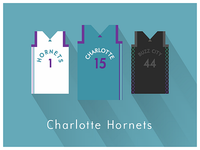 NBA Fan Art: Charlotte Hornets basketball flat illustration graphic art graphic design graphics illustration illustrator illustrator art minimal design nba uniforms vector art