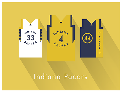 NBA Fan Art: Indiana Pacers basketball flat illustration graphic art graphic design graphics illustration illustrator illustrator art minimal design nba uniforms vector art