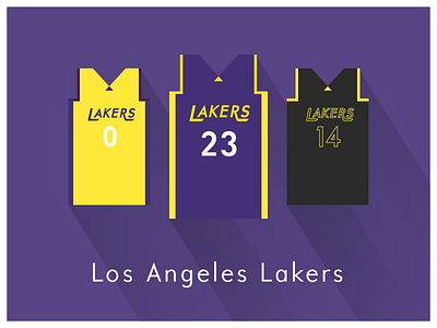 NBA Fan Art: Los Angeles Lakers basketball flat illustration graphic art graphic design graphics illustration illustrator illustrator art minimal design nba uniforms vector art