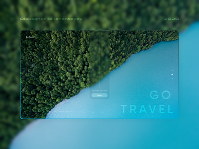 Go travel | Lake tour 2020 blue blur design desktop forest green lake minimalism ocean opacity sea transparent tree ui ukraine user interface water web webdesign