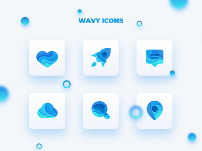 Wavy icons