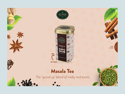 Tea Product branding design ui web