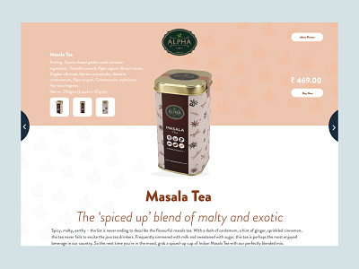 Tea Product branding design ui web