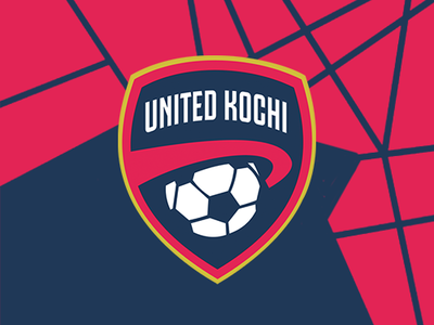 United Kochi Football Club Logo branding football club icon illustration logo type typography