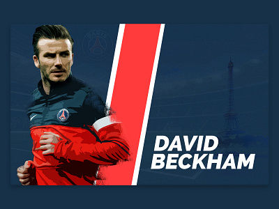 David Beckham design football club poster typography