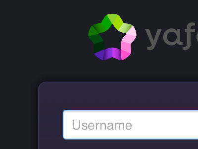 yafoy login screen dark form login
