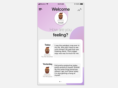 MOOD app. freelancing mood app uidesign userinterface