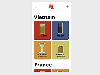 Coffee dictionary app app appdesign coffeeapp freelance sketchapp ui userexperience userinterface ux