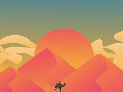 Sunrise in the Desert illustration