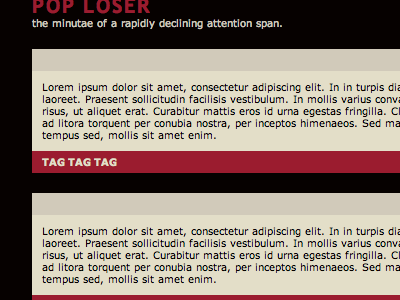 Pop Loser... Again blog html5 tumblr