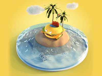 SpongeBob Patty Wagon 3d animation c4d cinema 4d redshift spongebob