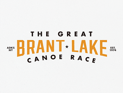 Brant Lake Canoe Race Logo branding design logo logo design logos