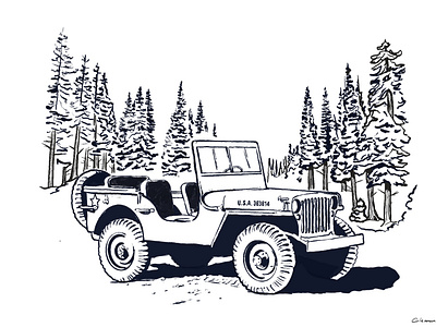 Jeep Willys Illustration