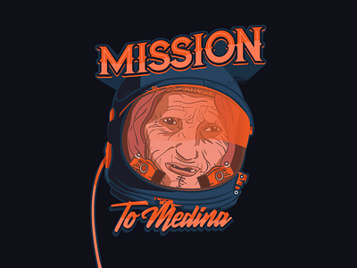 Mission To Medina 2d art clean color design drawing flat illustration illustrator orange red women