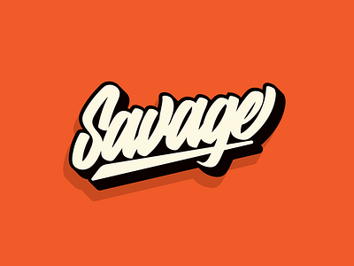 Break the rules, become a savage 🤡 ai art black clean design flat illustrator joker lettering logo love orange red savage simple type typography