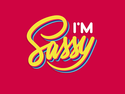 I'm Sassy art artwork clean coder color creative css design drawing flat illustration illustrator programmer sale sass sassy tee tshirt tshirtdesign typogaphy