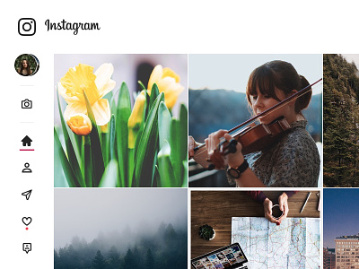 Instagram Photo Feed design instagram mock up redesign social media ui ui design web design