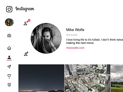 Your Instagram Profile Page design instagram mock up redesign social media ui ui design web design