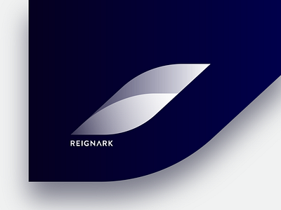 Reignark brand branding clean concept dark gradient gradient icon identity logo ocean sea shipping simple