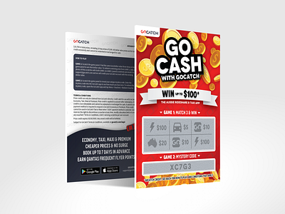 GoCatch Scratch-off Ticket card cash coin competition coupon gift gocatch lottery lotto loyalty luck money reward rideshare scratch taxi ticket voucher winning