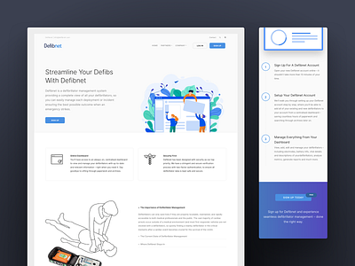 Defibnet Website brand identity clean dashboard defib defibrillator emergency first aid landing landing page management minimal portal system website wordpress