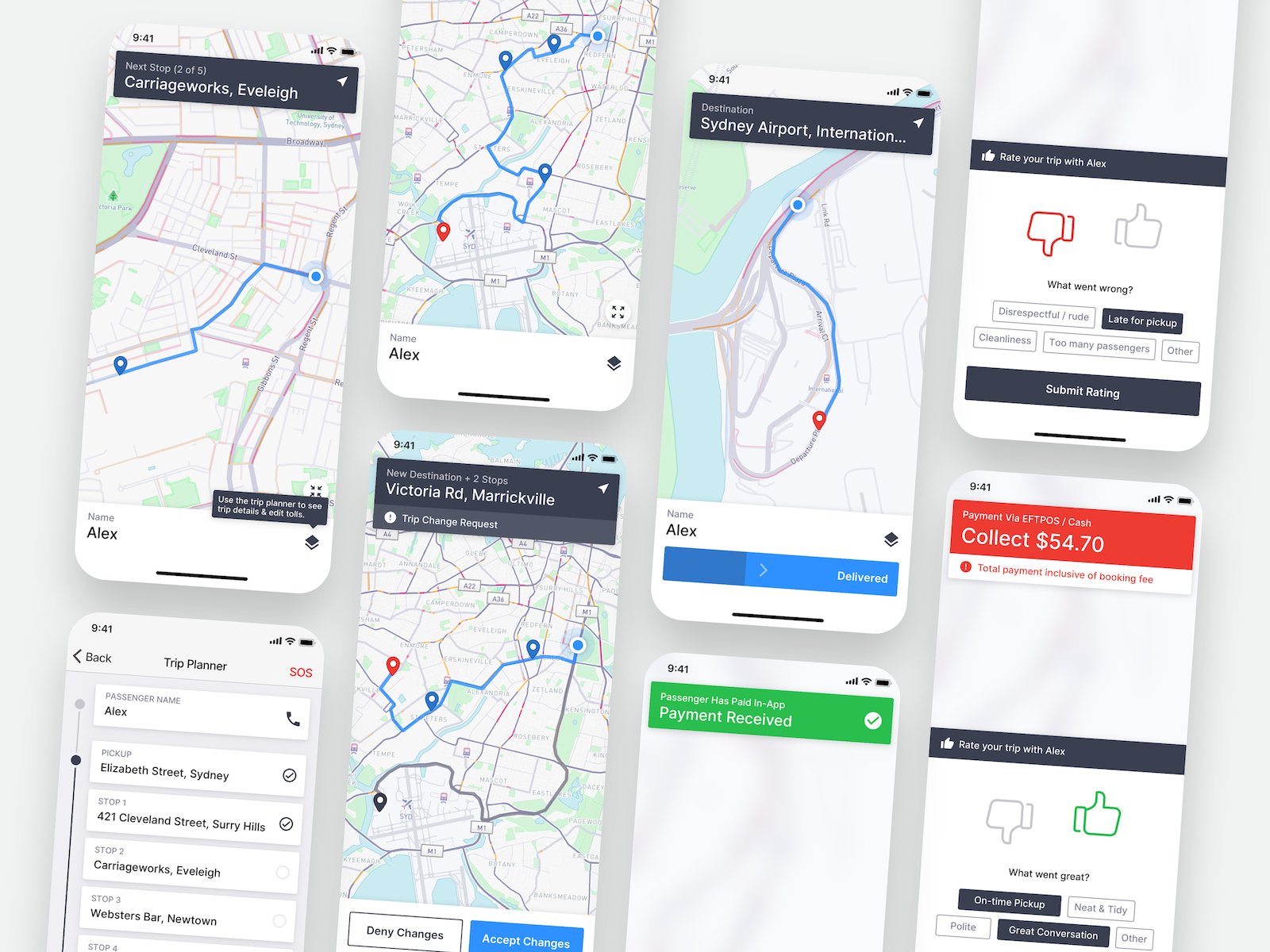 GoCatch Driver App • In Trip (Concept) by Alex Richards on Dribbble