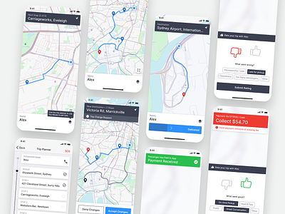 GoCatch Driver App • In Trip (Concept) android app booking car chauffeur contextual driver driver app fare gocatch gps ios map navigation rating ridehailing rideshare ridesharing taxi ui