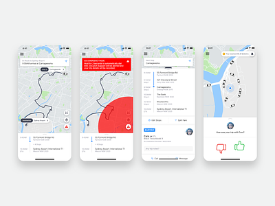 GoCatch Passenger App • In-Trip (Concept) android app booking car chauffeur driver ios maas map minimal mobility navigation ridehailing rideshare route taxi taxi booking app transport travel vehicle