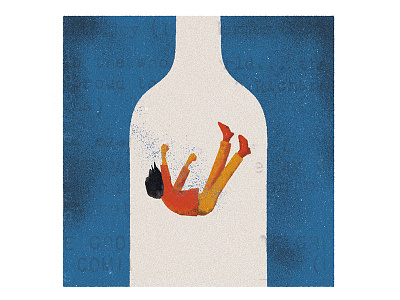 Bad Habits #2 alcohol drinking falling illustration