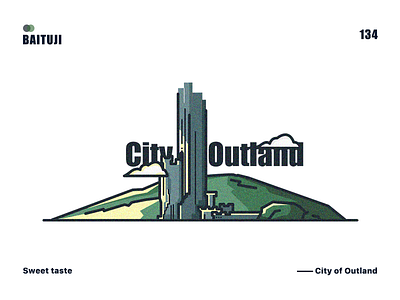 Just a city city green illustration