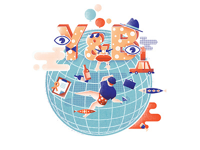 Y&B Earth color flat illustration