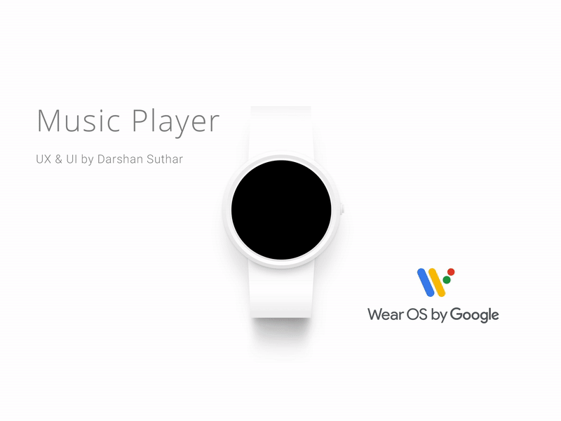 Music Player for Wear OS android google design music app smartwatch ui deisgn ux design wearos