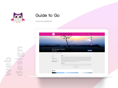 Gudie to Go, A tourist platform app clean app design gujarat places travel typography web design