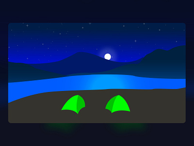 Night Camp Site campsite illustrator night vector vector art