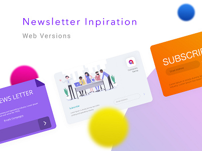 Newsletter Inspiration for Websites clean colorful creative email marketing newsletter promotion subscribe webdesign website