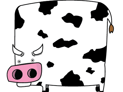 Moo-Cow cow illustration square