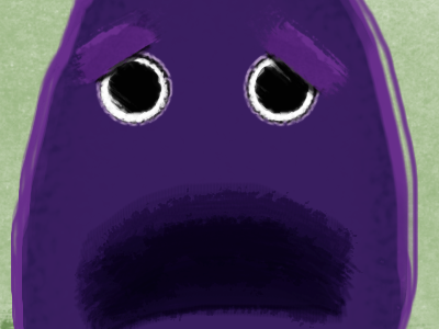 Sad Eggplant doodle drawing egg plant illustration sad veg