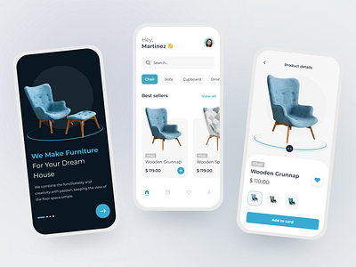 Furniture store app app design ecommerce figma furniture furniture apps store ui ui designer