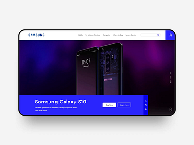 Samsung website redesign animated animation brand ecommerce gif home home page lander landing page minimal mobile mockup samsung shopping ui user experience user interface web animation web design