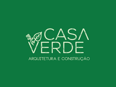 Casaverde Arquitetura e Construção architecture brand company green logo