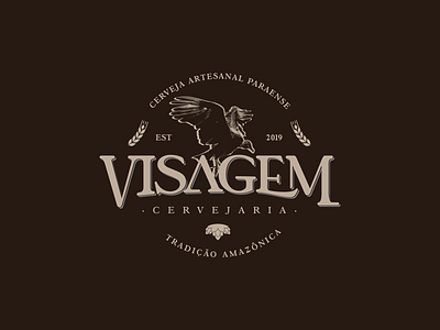 Visagem Cervejaria beer brewery brewery logo ghost logotype vulture