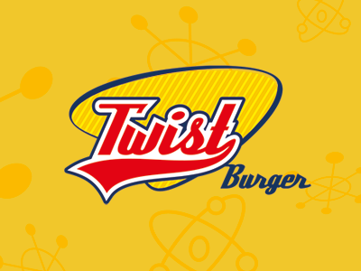 Twist Burger brand burger logo twist