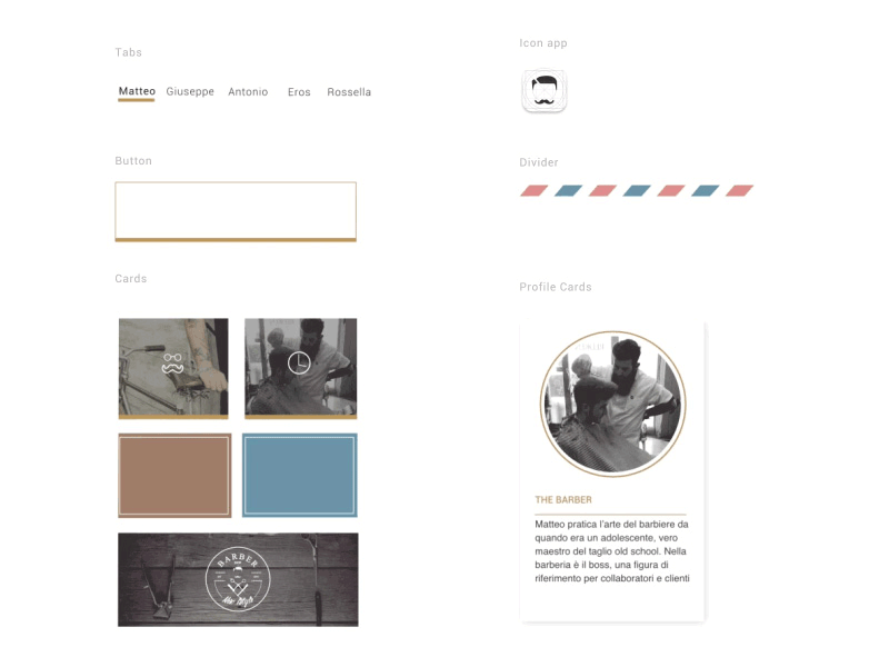 UI Elements barber app ui design ui elements ui kit